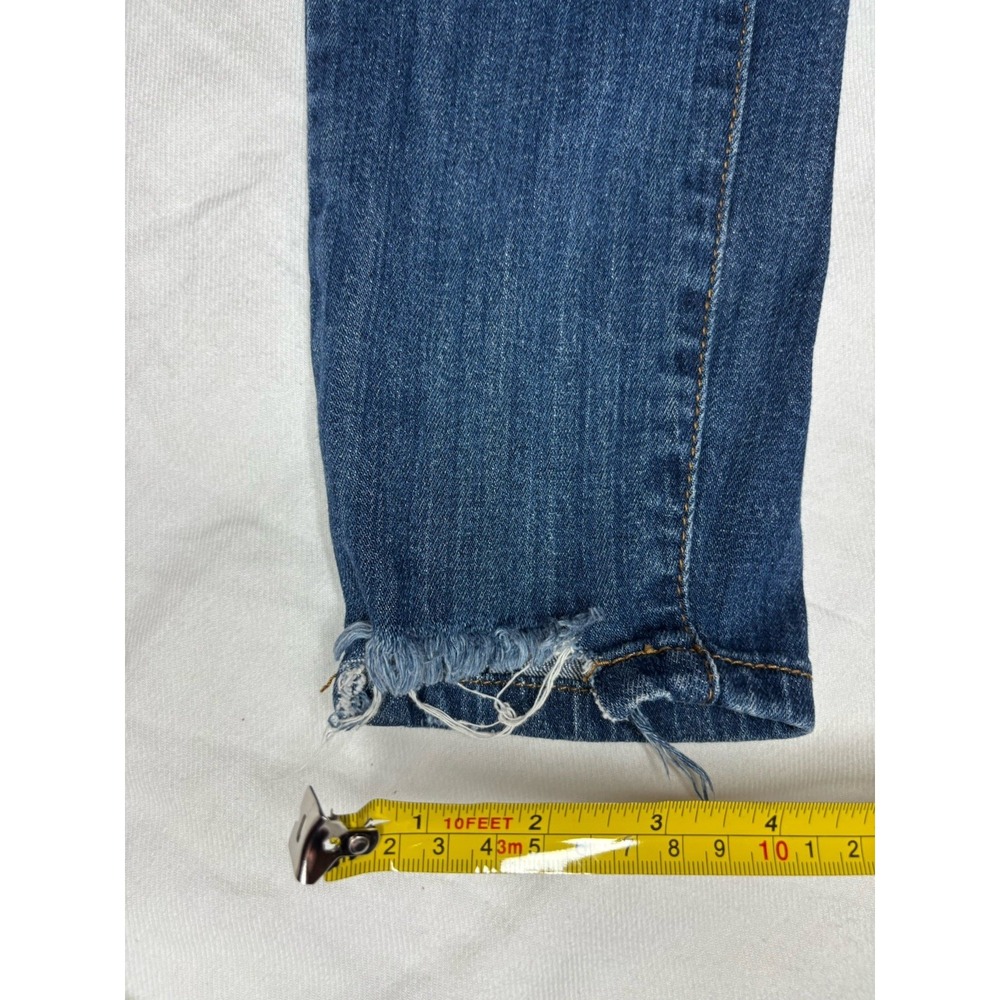 Judy Blue High Waist  Skinny Fit Denim Blue Jeans Size 5/27 Dark Wash Distressed - Picture 5 of 6